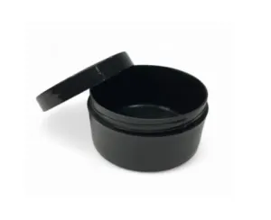 Pote ideal cosmetica NEGRO con tapa a rosca 120gr